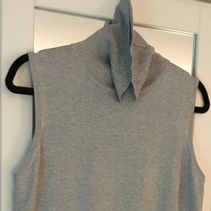 Silver Shimmer Sleveless Turtleneck